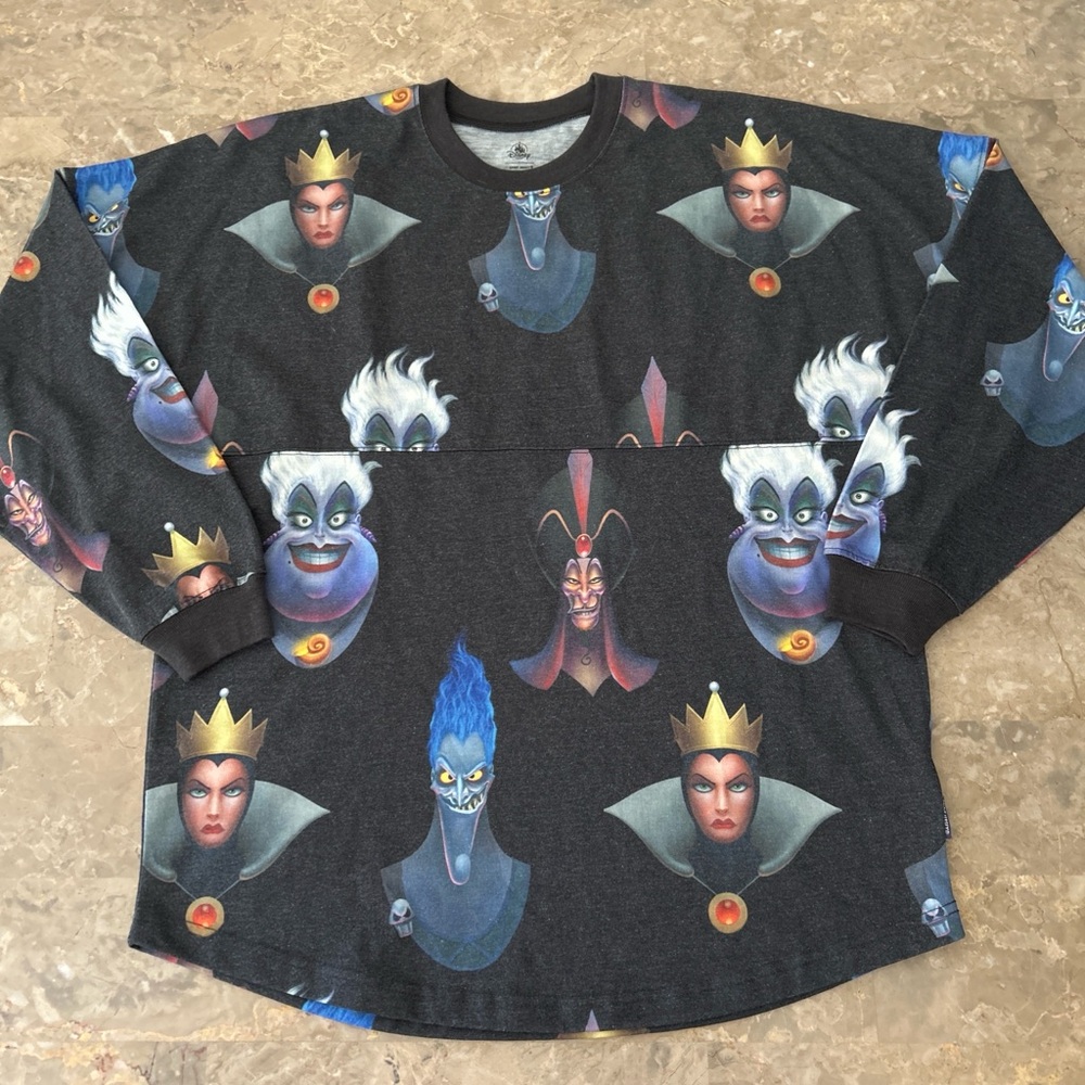 Disney Villains Spirit Jersey Up To No Good Sweatshirt Size M
